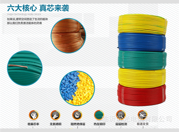 國(guó)標(biāo)正品銅芯單股民用電線(xiàn)BV6平方